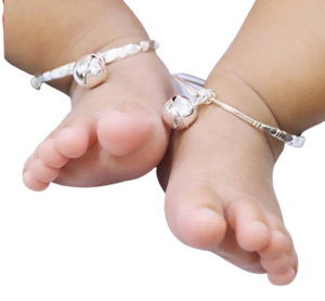 Adorable Baby Child Thai-Style Christening bangle Anklets Bracelets Sterling Sil - Picture 1 of 5