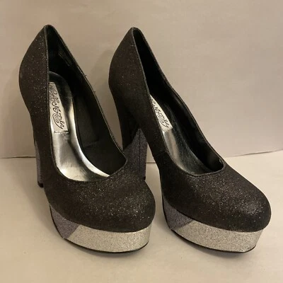 Zapatos de mujer Naughty Monkey, cuero amarillo con destellos talla 7,5 de EE. UU. Foto 1 de 4