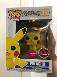 **IN HAND** EB Game EXCLUSIVE Funko Pop! Pokémon Flocked PIKACHU #353 - Picture 1 of 2