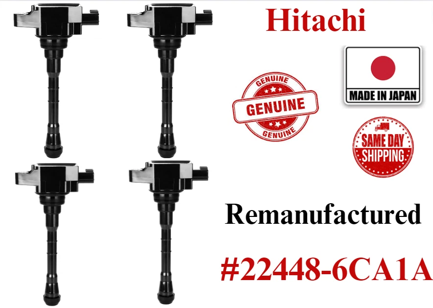 Remanufactured GENUINE 4x Ignition Coils For Nissan 2019-2022 Altima 2.5L I4 - Image 1 of 2