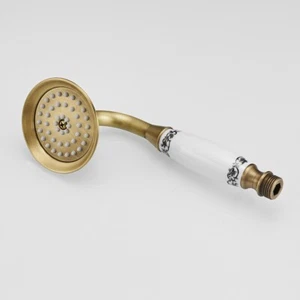 Retro Brass Bathroom Handheld Shower Head Telephone Style Hand Held Shower Head - Picture 1 of 5