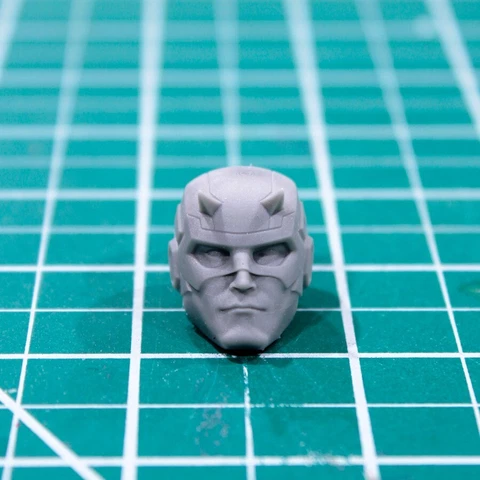 Custom Resin Hornhead cast 6in. scale 1:12 Legends Marvel Daredevil Cover