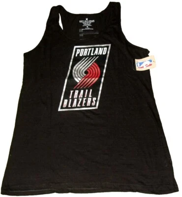 Portland Trail Blazers Womens All Black Two Sided Tank Top Shirt sz. XXL 2X New  - Image 1 of 3