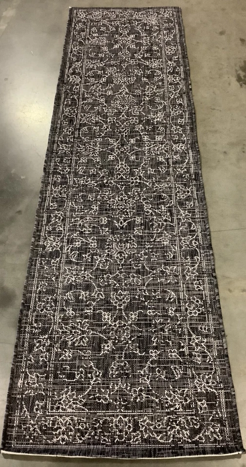 BLACK / IVORY 2'-3" x 8'-0" Flaw in Rug Reduced Price 1172675924 CY8680-36621-28 - Image 1 of 4
