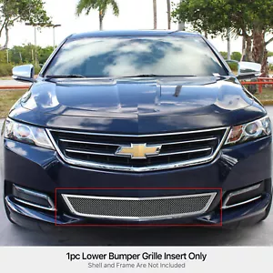 Fits 2014-2020 Chevy Impala Lower Bumper Stainless Chrome Mesh Grille Insert - Bild 1 von 7