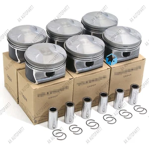 6x OEM Piston & Ring Set Φ81mm Φ19mm For 2004-2008 AUDI A6 2.4L BDW 06E107065DC - Picture 1 of 6
