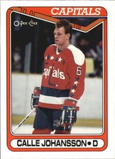 1990-91 O-Pee-Chee Capitals Hockey Card #164 Calle Johansson