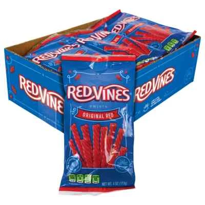 Red Vines Twists, Doce Original de Alcaçuz Vermelho, Kosher, 4 oz, 15 unidades - Imagem 1 de 3
