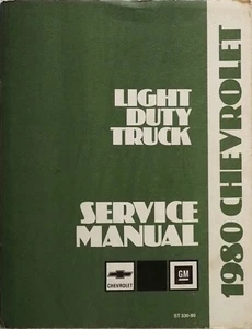 1980 Chevy Pickup Truck Blazer Suburban Van Factory Shop Service Repair Manual - Bild 1 von 4