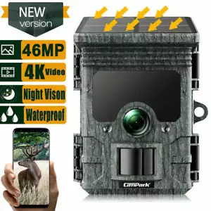 Solar Trail Camera 4K 48MP Battery Powered Wildlife Hunting Game Cam NightVision - Picture 1 of 7