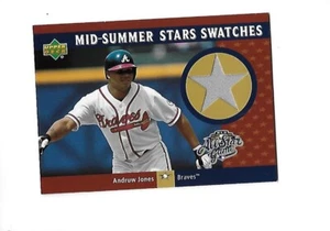 2003 UPPER DECK Mid-Summer Swatches Grey Jersey ANDRUW JONES (Braves) - Picture 1 of 2