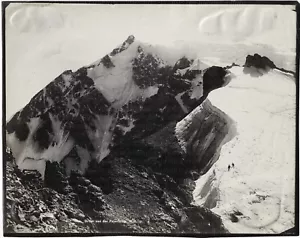 Ortler von der Payerhütte, Fritz Gratl, foto originale del 1907 - Foto 1 di 3