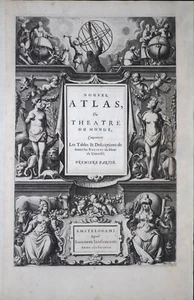 TITEL NOVUS ATLAS THEATRUM ORBIS TERRARU GLOBUS ARMILLARSPHERE JANSSONIUS 1658 - Bild 1 von 8