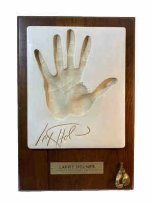 LARRY HOLMES Auténtica Impresión a Mano en Placa de 10 IN X 16 IN La Serie Boxeo Foto 1 de 2