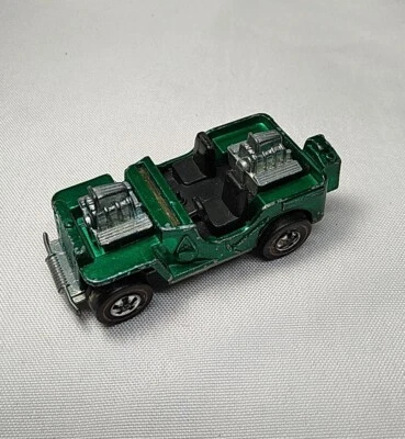 Vtg 70s 1970 Redline Hotwheels GRASSHOPPER DARK GREEN Rare Htf All Original  - Image 1 of 4
