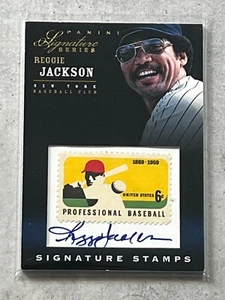 2012 Panini Signature Series Reggie Jackson Stamp Auto /50 #17 New York Yankees - Bild 1 von 2