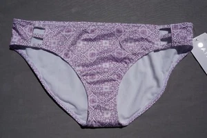 Athleta Aqualuxe Print Ladder Front Swim Bottoms. Purple, Women's L. NWT $64!! - Picture 1 of 3
