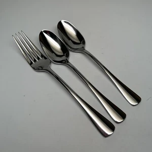 1 tenedor de cena y 2 cucharas soperas de acero inoxidable ONEIDA "CASWELL" - Brillante - Imagen 1 de 2