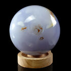 130mm Blue Chalcedony Sphere Energy Ball Natural Crystal Statue Healing