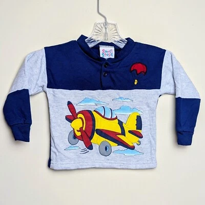 Camisa De Colección Pequeño Paso Avión Años 90 Volando Manga Larga Niño Pequeño Talla 3T Foto 1 de 4