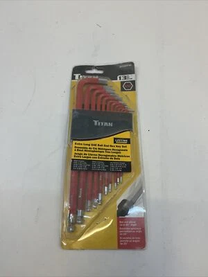 Titan 12713 13pc SAE Extra Long Ball End Hex Key Set - Image 1 of 2