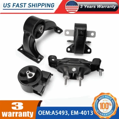 4 piezas de montaje de motor y transmisión 2008-2010 para Chrysler Town Country Dodge Grand Caravan Foto 1 de 4