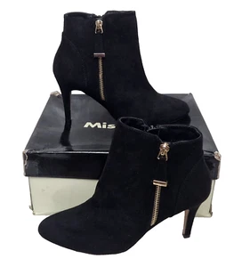 MISS KG Jennie2 Black Suedette Stilletto Heel Pointed Boots Ladies EU 37 UK 4 A - Picture 1 of 11