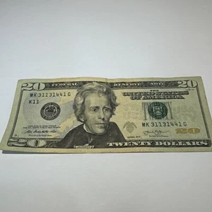 Ausgefallene Seriennummer Trinary Quad Repeater 31131441G 20 $ Zwanzig Dollar Schein 2013 - Bild 1 von 14