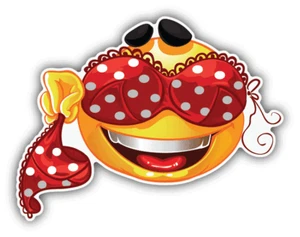 Funny Adult Party Smile Blindfold Car Bumper Sticker Decal - Picture 1 of 1