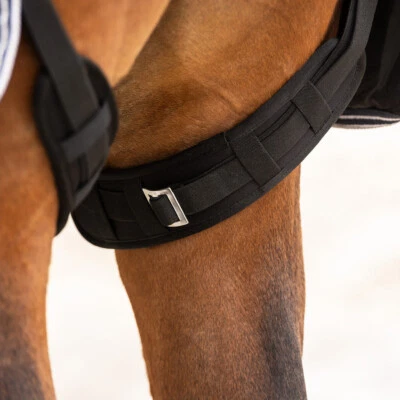 Schutz für Beinschnüre von Pferdedecken verhindert Wundscheuern 2er-Set schwarz  - Bild 1 von 3