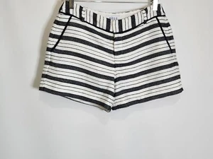 Elle White & Black Stripe Women's Shorts Size 4 With Pockets! 30 Waist (K15) - Picture 1 of 6