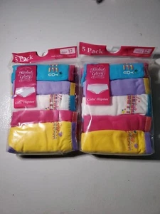 FADED GLORY GIRLS HIPSTER UNDERWEAR 5 PACK SIZE 12 WITH VARIOUS SAYINGS Lot Of 2 - Picture 1 of 4