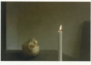 Gerhard RICHTER, Schädel mit Kerze, Postkarte, postcard, carte postale