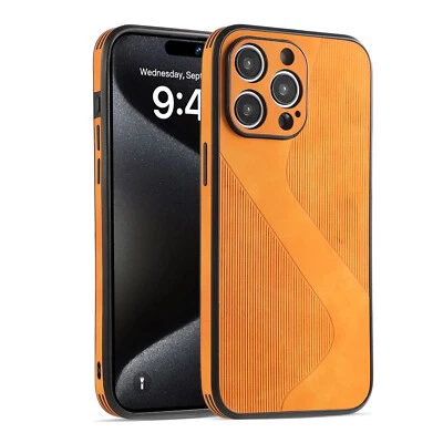 Funda protectora de cuero ultra delgada para iPhone 11 15 Pro Max 14 13 XR 12Pro Foto 1 de 4