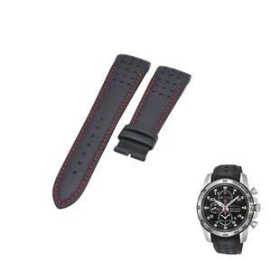 Sportura SNAE65P1 21 mm schwarzes Leder-Uhrenarmband für Seiko - Bild 1 von 7