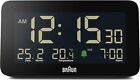 Braun Digital Alarm Clock with Date, Month and Temperature Displayed