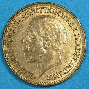 UK Great Britain Farthing Bronze Coin, 1926 High Grade Red, Combined Shipping - Picture 1 of 2