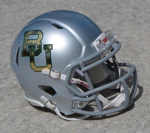 BAYLOR UNIVERSITY BEARS 2015-17 THROWBACK FOOTBALL MINI HELMET + OTHER VERSIONS Cover
