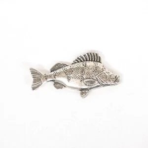 Pin de perca alfiler pez pescador regalo alfiler sombrero joyería pesca nuevo - Imagen 1 de 3