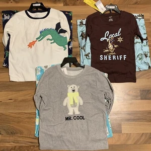 Carter’s Boys 2-Piece Fleece Pajama Sets, 7 or 8, Dragon Local Sheriff Mr. Cool - Picture 1 of 26