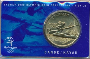 Australia: 2000 $5 Sydney Olympics - Kayaking, 4 of 28, UNC in Mint Card, Cat$15 - Picture 1 of 1