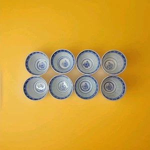 Set di 8 ciotole da tè cinesi modello chicco di riso, conosciute come Ling Long Mi Tong Ci - Foto 1 di 11