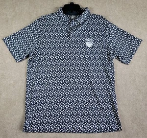 Footjoy Polo Shirt Mens Large Navy Florida Beach Geometric Golf Berkley Open - Picture 1 of 7