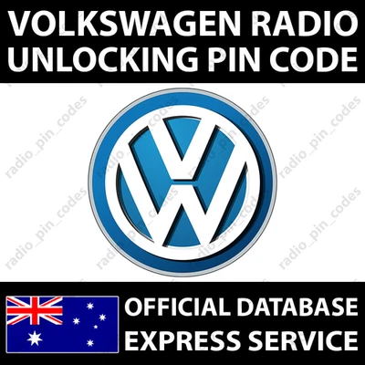 VW VOLKSWAGEN RADIO PIN CODE BETA GAMMA MFD NAVIGATION RCD RNS 300 310 315 510 - Image 1 of 4