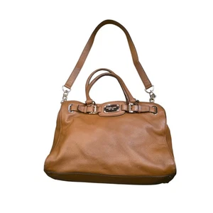 Michael Kors Hamilton braun genarbtes Leder Umhängetasche Schultertasche 14" x 10" x 4" - Bild 1 von 20