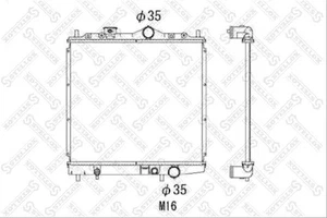 STELLOX Kühler Wasserkühler für Mitsubishi Lancer IV Colt III C6 A C7 A C5 A - Imagen 1 de 1