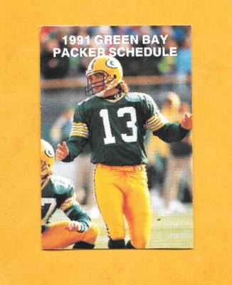 1991 NFL Green Bay Packers "Chris Jacke" Football Pocket Schedule - Image 1 of 2