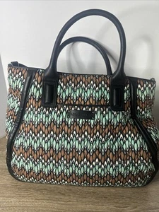 Borsa a tracolla VERA BRADLEY bordata a trapezio Sierra Stream tote bag acqua/marrone/bianco - Foto 1 di 4