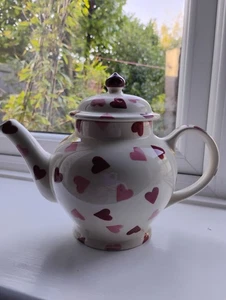Emma Bridgewater Pink Hearts 4 Mug Teapot RRP £70.00 NEW - Picture 1 of 7