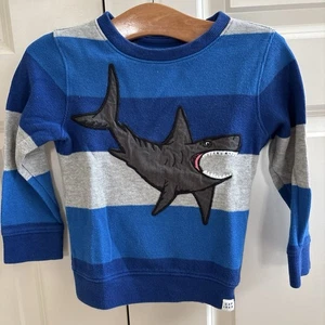 Gap Boys 4yrs Knit Striped Shark Long sleeve Shirt - Picture 1 of 6
